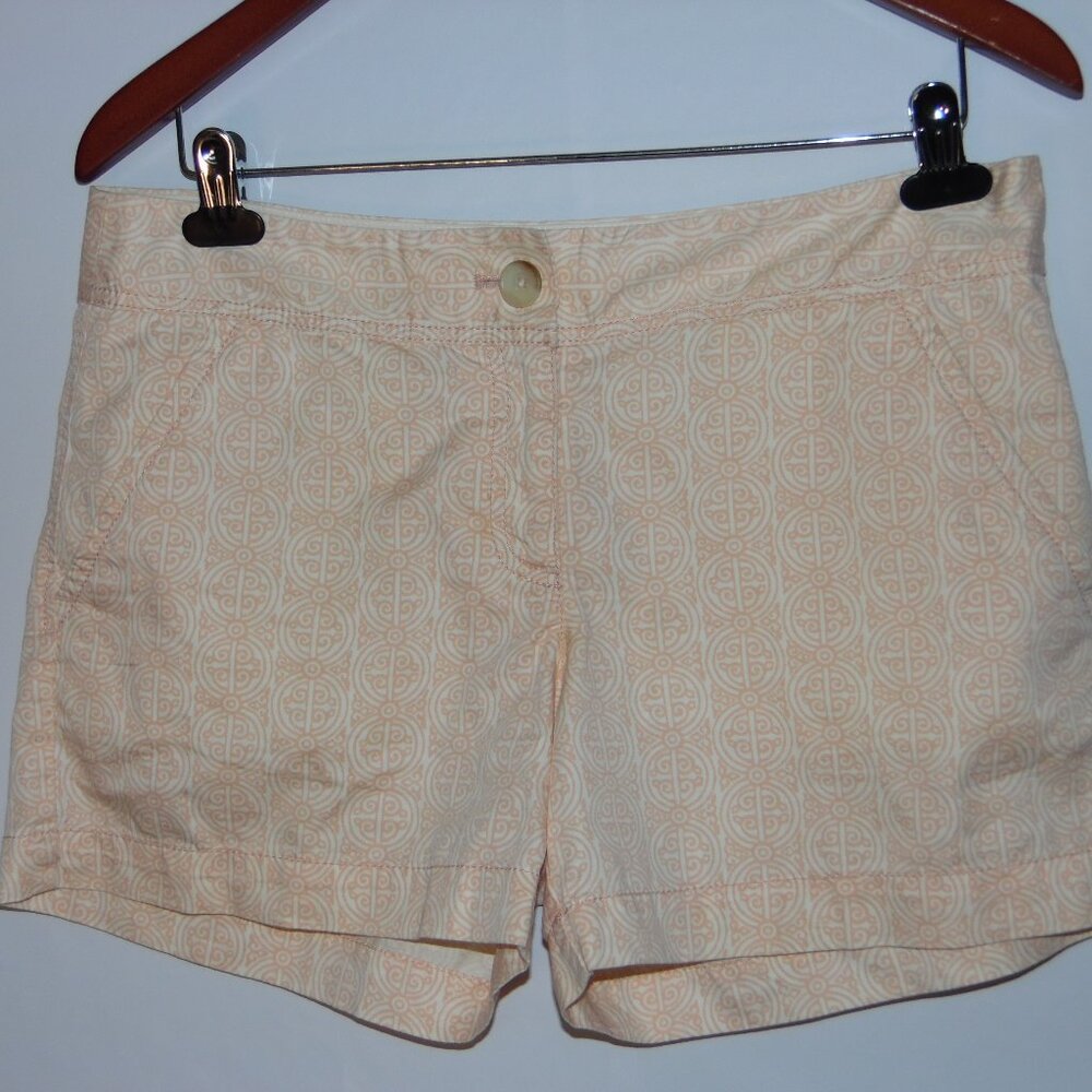 Loft Women's Geometric shape Cotton & Linen blend Shorts SZ 6
